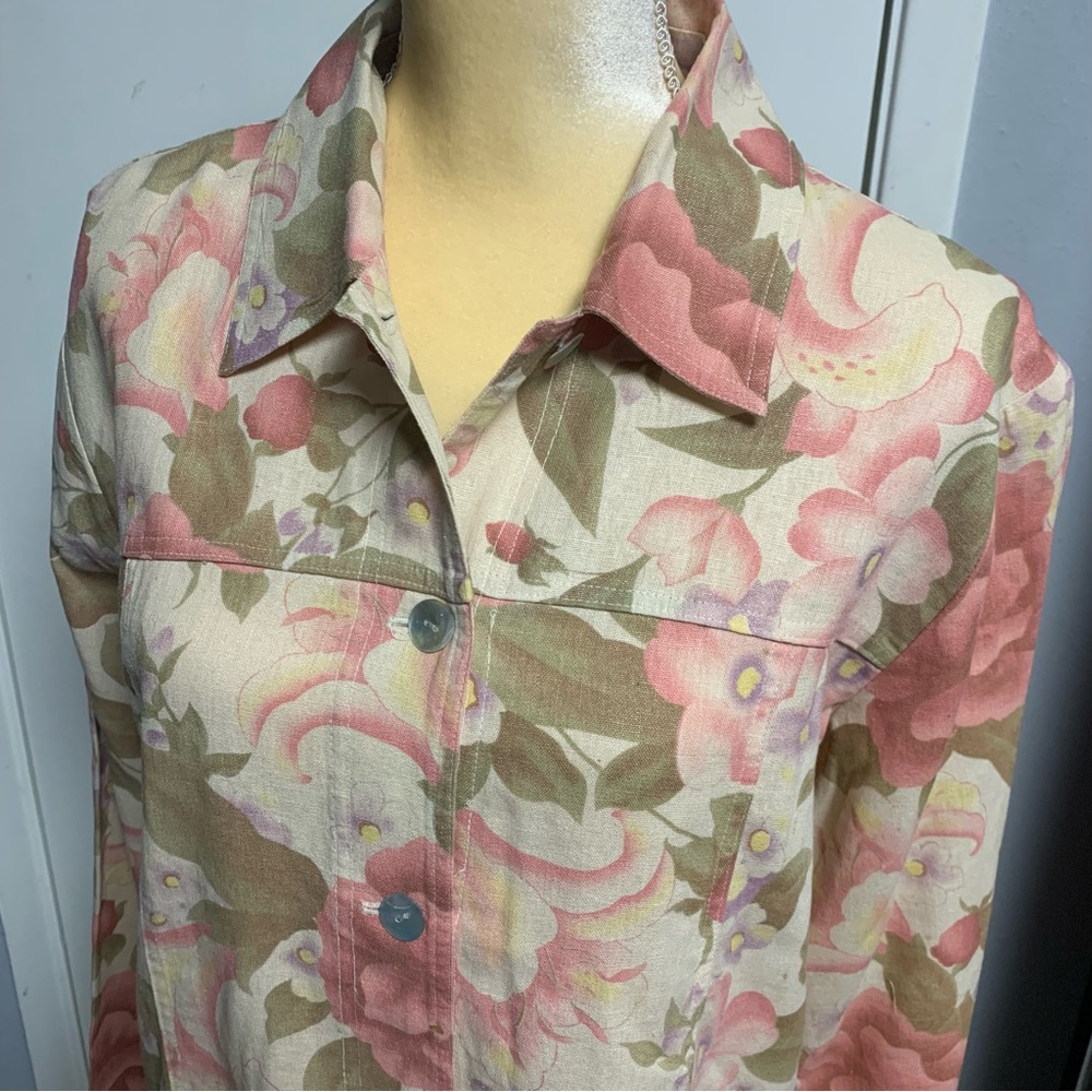 Coldwater Creek Floral/Multicolor lightweight Jacket size L - Picture 3 of 7